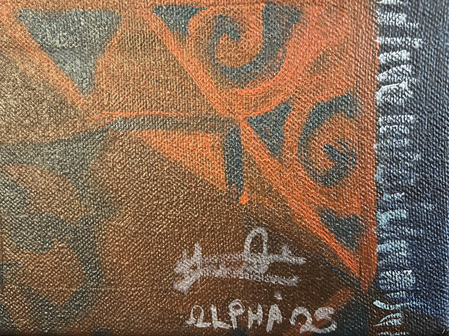 Alpha Odh | Education as a Weapon, 2025 | Acrylic on canvas, 118.5x59 (120x62)