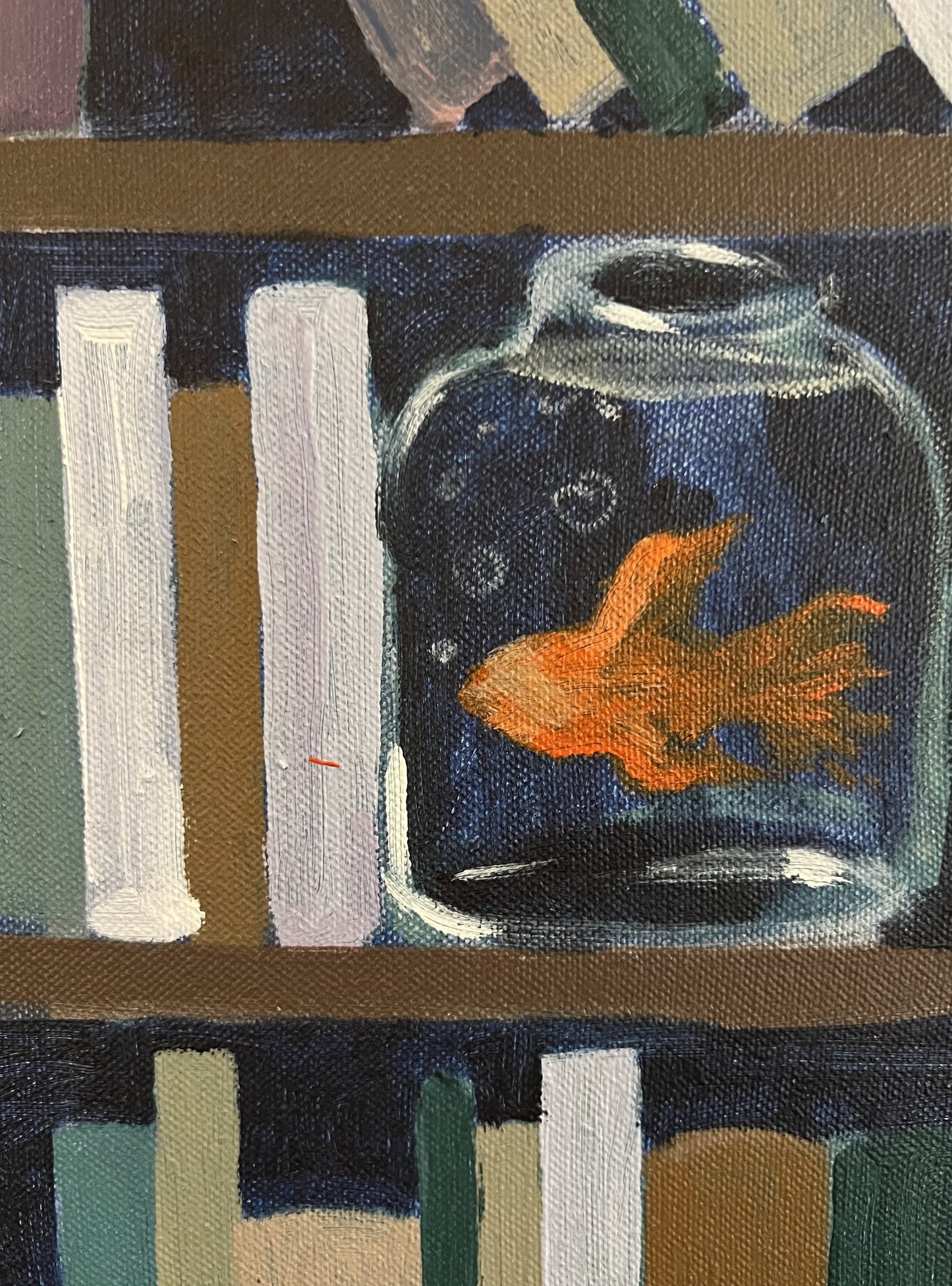 Alpha Odh | Education as a Weapon, 2025 | Acrylic on canvas, 118.5x59 (120x62)