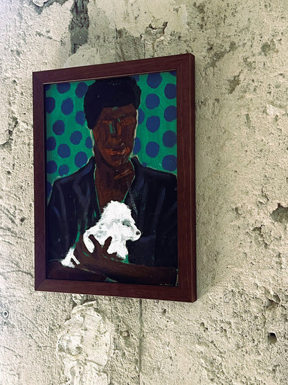 Alpha Odh | Untitled (From „Figures of Speech” series), 2023 | Canvas on cardboard, acrylic, 30,5x23 (35,5x30,5)