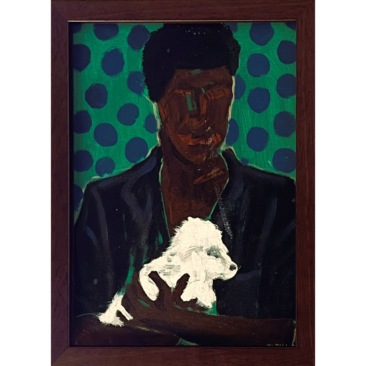 Alpha Odh | Untitled (From „Figures of Speech” series), 2023 | Canvas on cardboard, acrylic, 30,5x23 (35,5x30,5)