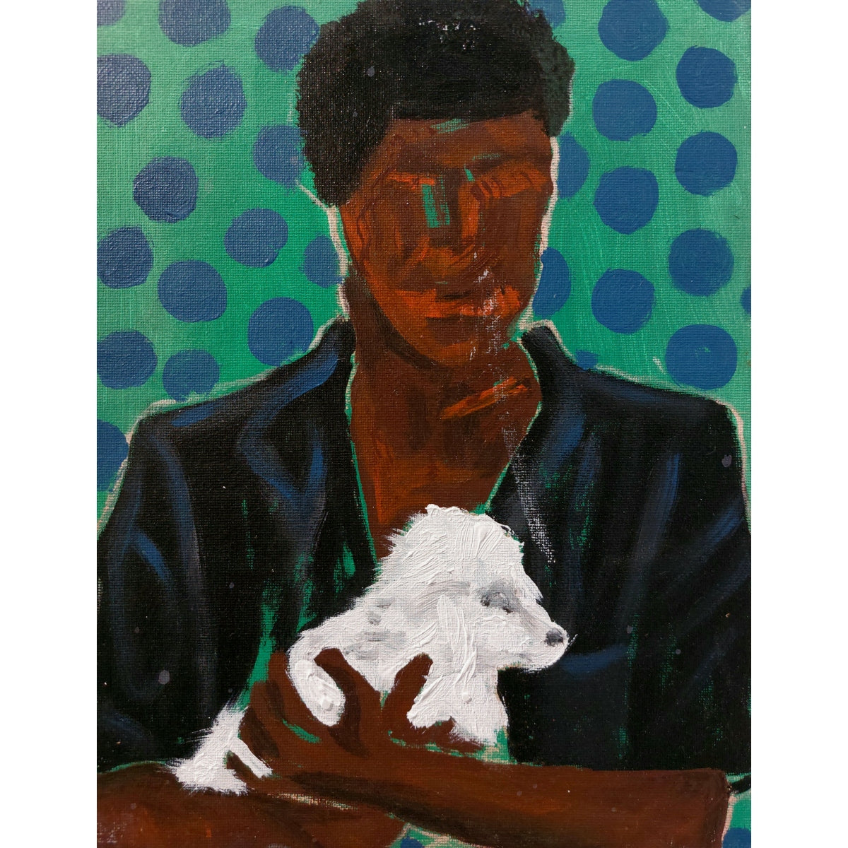 Alpha Odh | Untitled (From „Figures of Speech” series), 2023 | Canvas on cardboard, acrylic, 30,5x23 (35,5x30,5)