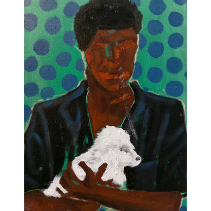 Alpha Odh | Untitled (From „Figures of Speech” series), 2023 | Canvas on cardboard, acrylic, 30,5x23 (35,5x30,5)