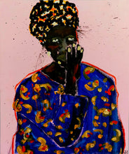 Load image into Gallery viewer, ALPHA ODH (Kenija)&lt;br&gt;Be pavadinimo (Iš ciklo „Figures of Speech”), 2023&lt;br&gt;Drobė ant kartono, akrilas, 30,5x23 (35,5x30,5)