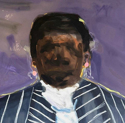 ALPHA ODH (Kenija) | Humility, 2024 | Akrilas, vinilas, 86,5x76,5 (89x79)