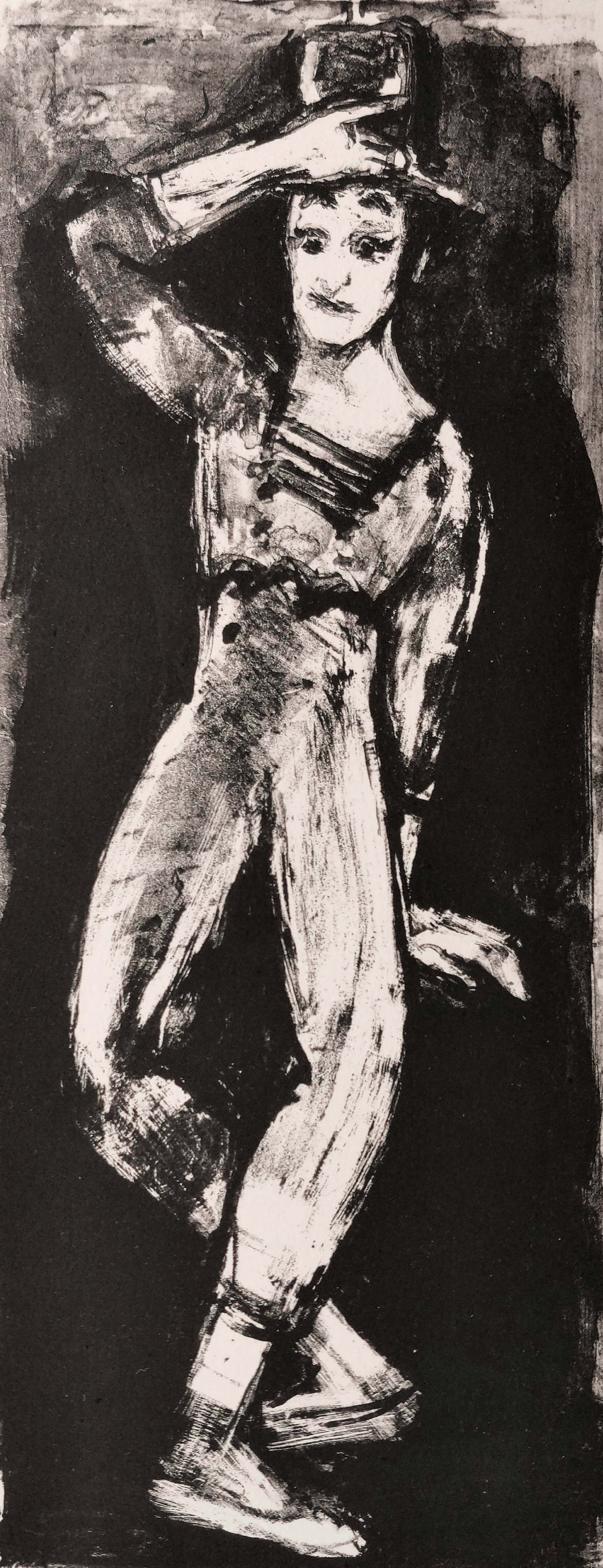 Arbit Blatas<br>Mimas Marselis Marso, 1960<br>Litografija, 32x13 (63x43)
