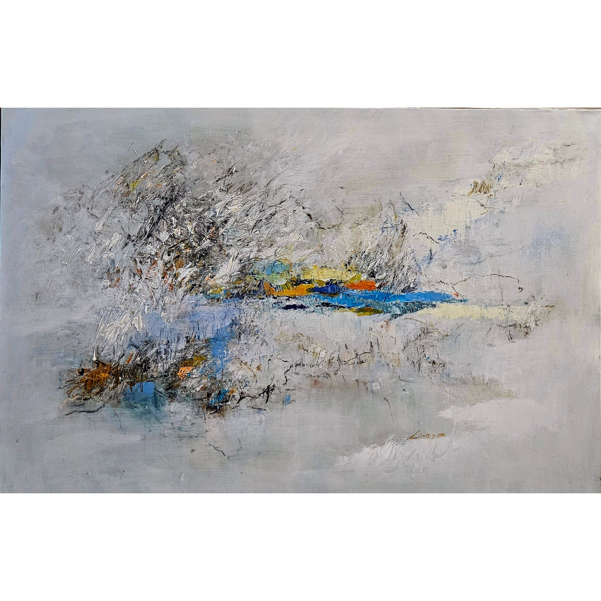 Vytenis Lingys | Breaking dawn mist, 2024 | Oil on canvas, 100x150