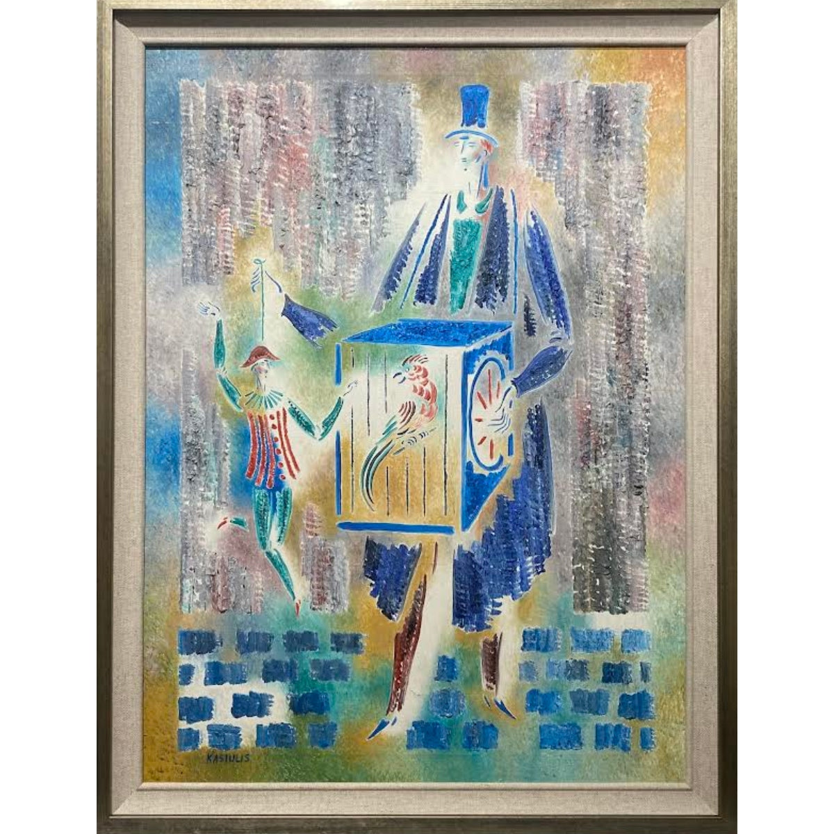 Vytautas Kasiulis | Parisian Circus | Oil on canvas, 81x60 (90x69)