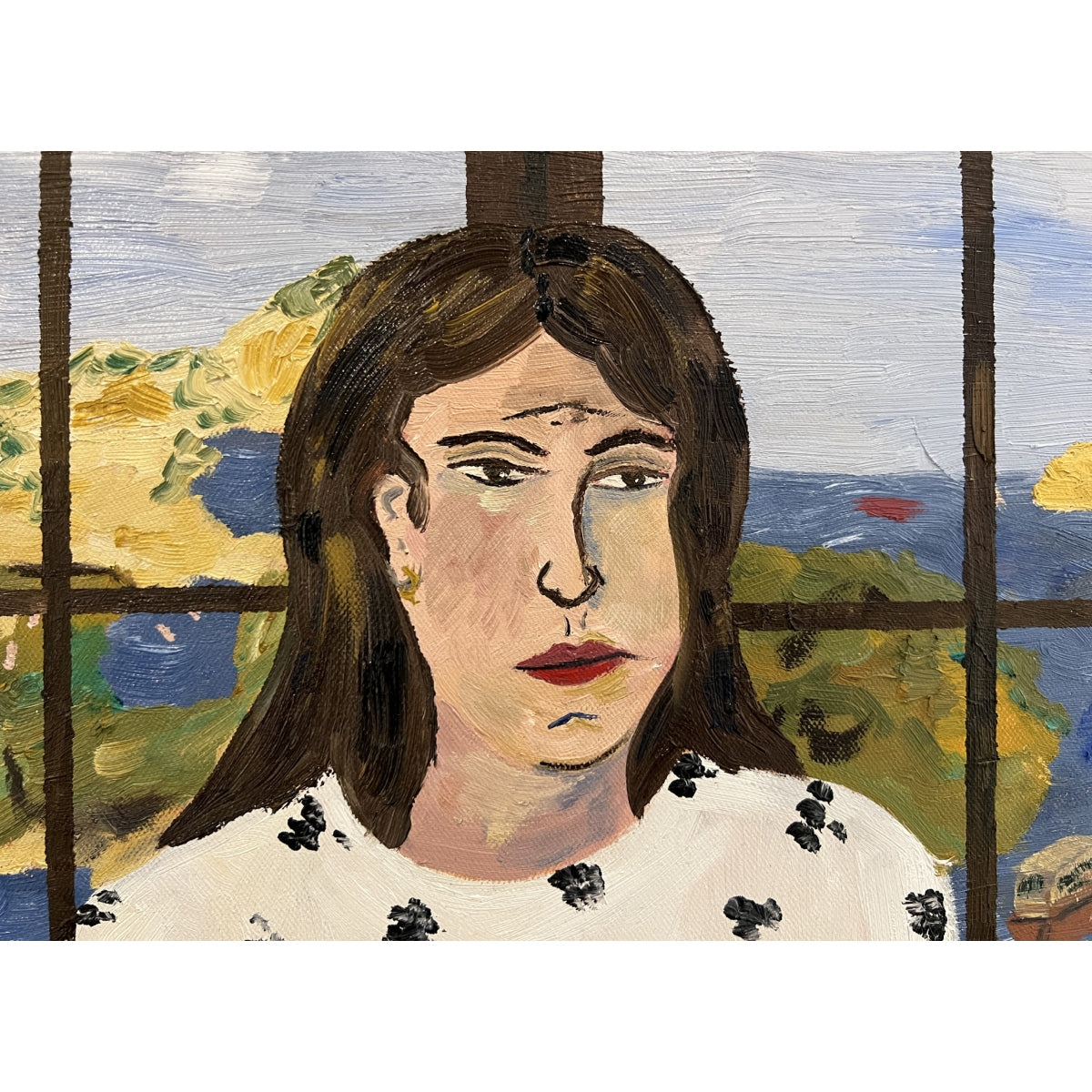 Theo Bardsley | The Fishgutters Take Home (liet. Virš prieplaukos), 2026 | Drobė, aliejus, 40x50