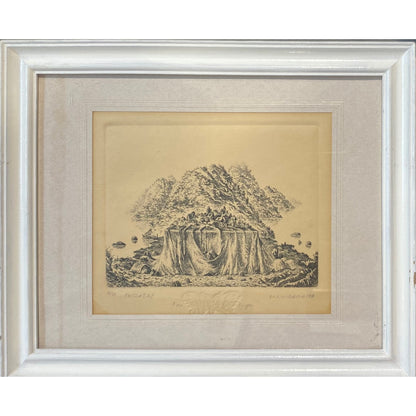 Marius Liugaila | Peizažas, 1997 | Popierius, ofortas, 8,7x12,5 (21x27)