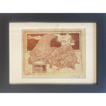 Vincas Kisarauskas | Ekslibrisas Klaus Rödel, 1972 | Ofortas, akvatinta, 10x13,2 (17.5x23)
