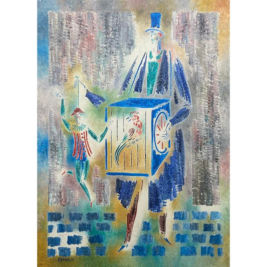 Vytautas Kasiulis | Paryžiaus cirkas | Aliejus, drobė, 81x60 (90x69)