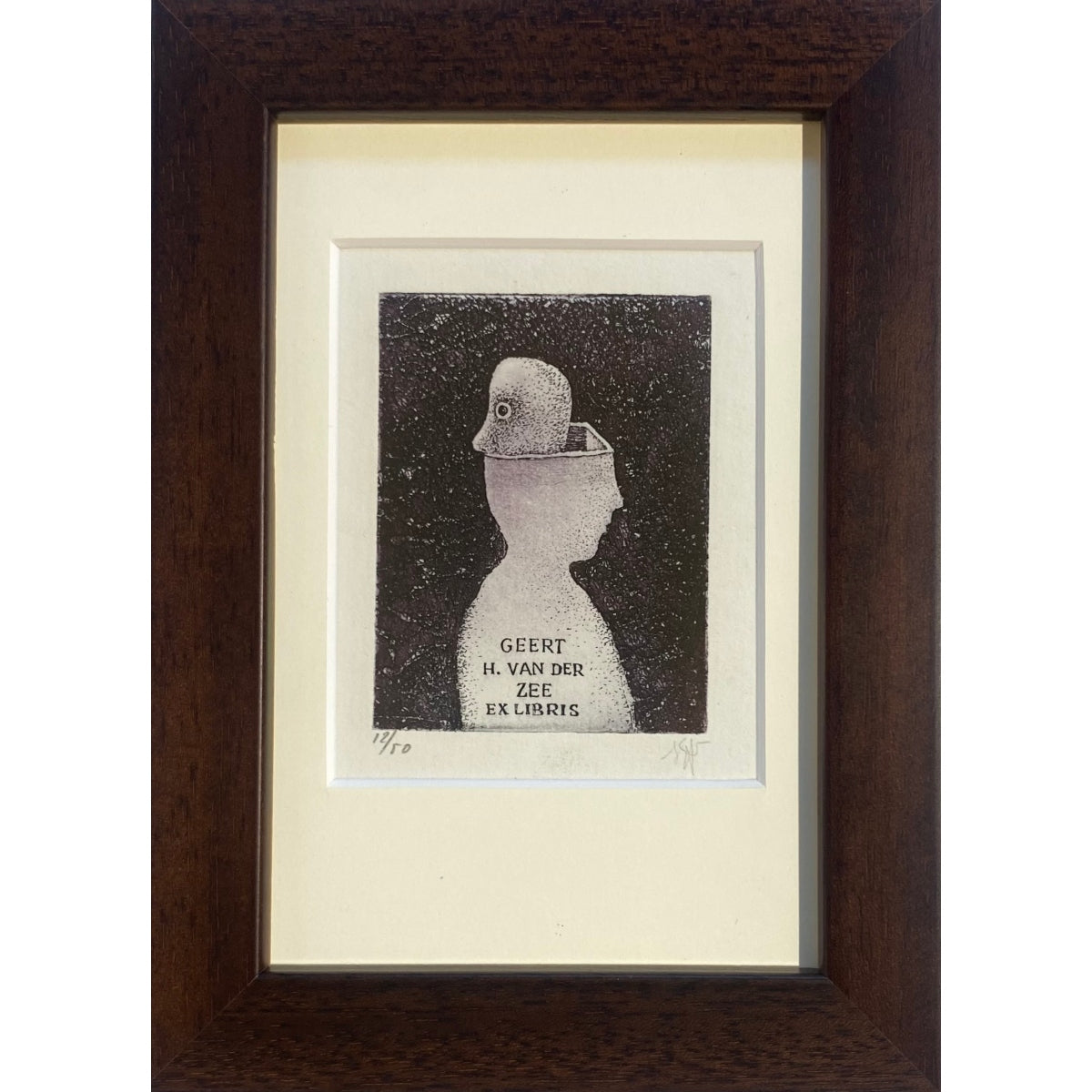 Stasys Eidrigevičius | Ekslibrisas Geert H. van der Zee | Ofortas, 12/50, 7.5x5.5 (18x13)