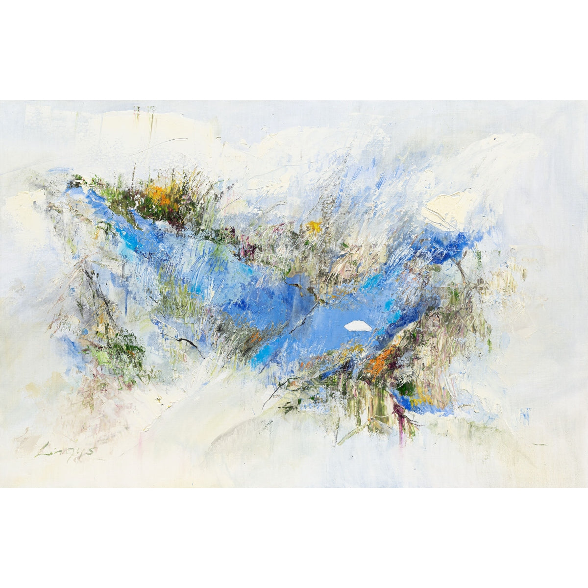 Vytenis Lingys | A little white cloud, 2022 | Oil on canvas, 100x150