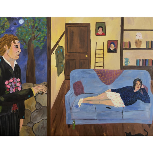 Theo Bardsley | The Dog House (liet. Nemalonėje), 2026 | Drobė, aliejus, 80x100