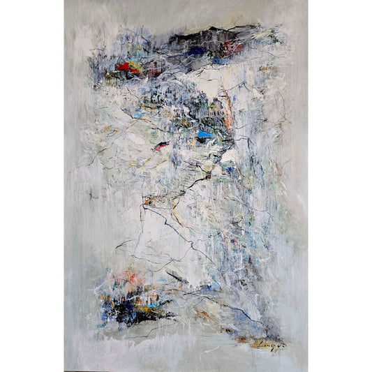 Vytenis Lingys | Rain That Embraced the Mountains, 2025 | Oil on canvas, 180x120