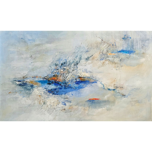 Vytenis Lingys | Sky in the Mists of the Lake, 2024 | Oil on canvas, 95x150