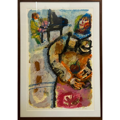 Theo Tobiasse | Operos solistė / La Diva, a. 1980| Litografija, 86x56 (104x73)