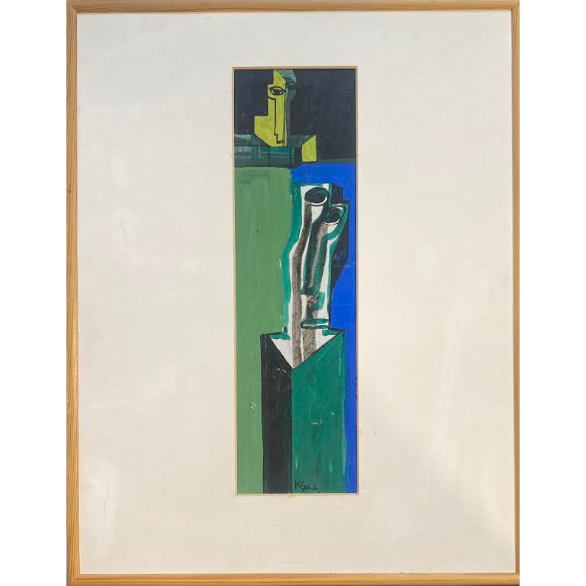 Vincas Kisarauskas | Midday, 1976 | Mixed media on cardboard, 34x10 (46x36)