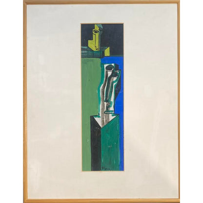 Vincas Kisarauskas | Midday, 1976 | Mixed media on cardboard, 34x10 (46x36)