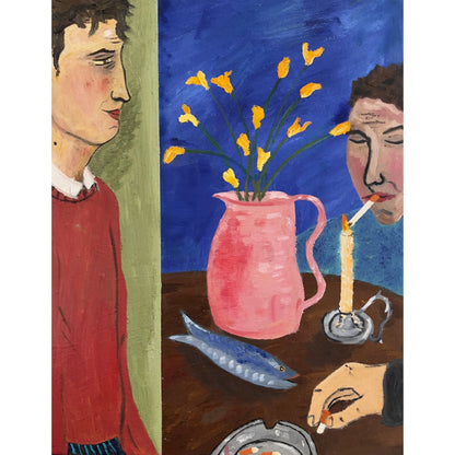Theo Bardsley | The Fishgutters Take Home (liet. Žuvų dorotojai grįžta namo), 2026 | Drobė, aliejus, 51x41