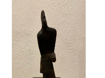 Steponas Šarapovas | Pasvirusi figūra | Bronza, granitas, H:27, su postamentu 47