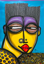 Load image into Gallery viewer, OBOU GBAIS (Dramblio Kaulo Krantas)&lt;br&gt;Big Ovy I, 2022&lt;br&gt;Akrilas, popierius, 100x70  (102x72)