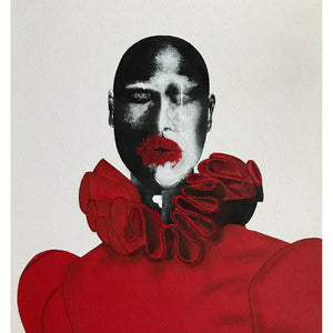Christian Hiadzi (Ghana/UK) | Can't you see me?, 2020 | Akrilas, aliejus, drobė, 54.5x51,5