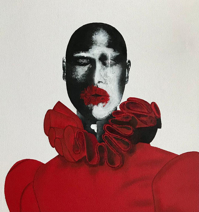 CHRISTIAN HIADZI (Gana/UK)<br>Can't you see me?, 2020<br>Akrilas, aliejus, drobė, 54.5x51,5