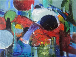 Jonas Čeponis<br>RITMAI, 1989 m.<br>Aliejus, kartonas,  46x61 (59x74)