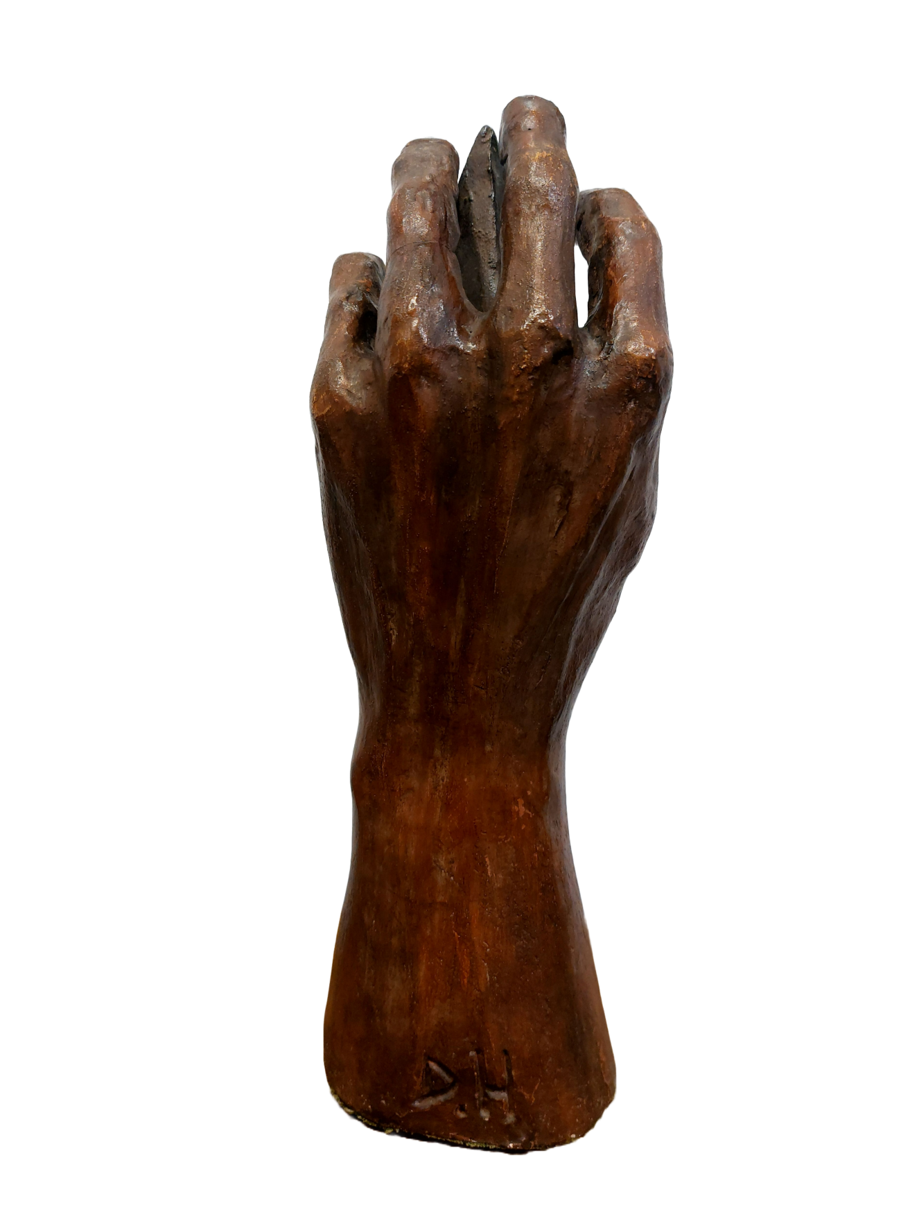 D. H. (Prancūzija) | Hand, Overturned Arrow | Bronze, brown patina, 40x40x12