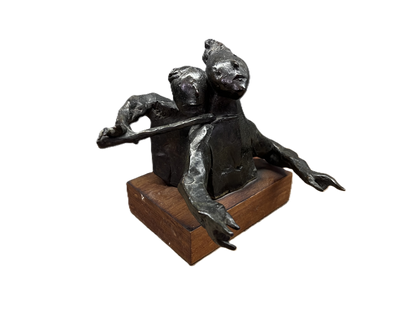 David Aronson | Two Musicians | Bronze, 3/100, 17x14.5x14.5
