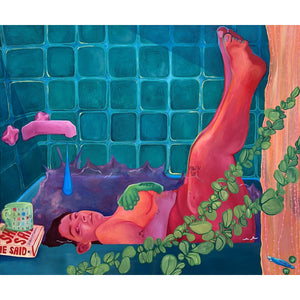 Elena Redmond (JAV) | Is That Too Scary for Ya?, 2020 | Lengva formavimo pasta, akrilas ir aliejus ant drobės, 101x121