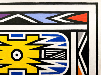 Esther Mahlangu (g. 1935, PAR) | Ndebele Pattern, 2019 | Akrilas, drobė, 30x45