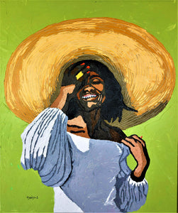 Daniel Gyekyi Gyan (Ghana)<br>The Light of Joy, 2023<br>Pigmentinė spauda and drobės, 70x60 cm