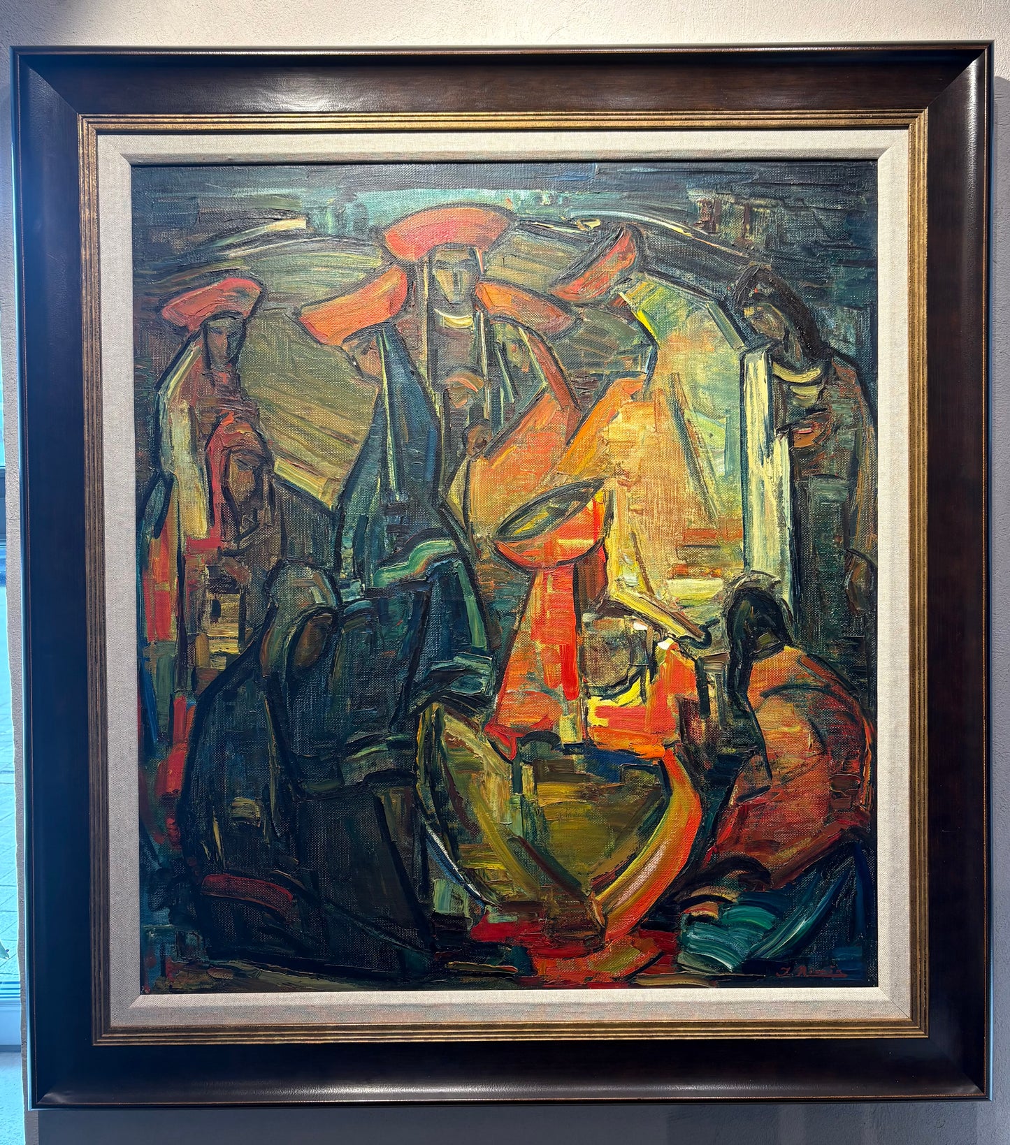 Jonas Rimša | Pachamamos šviesa | Aliejus, drobė, 94x84 (116,5x106,5)