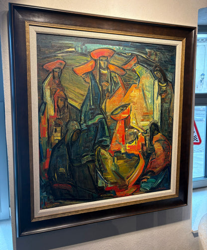 Jonas Rimša | Pachamamos šviesa | Aliejus, drobė, 94x84 (116,5x106,5)