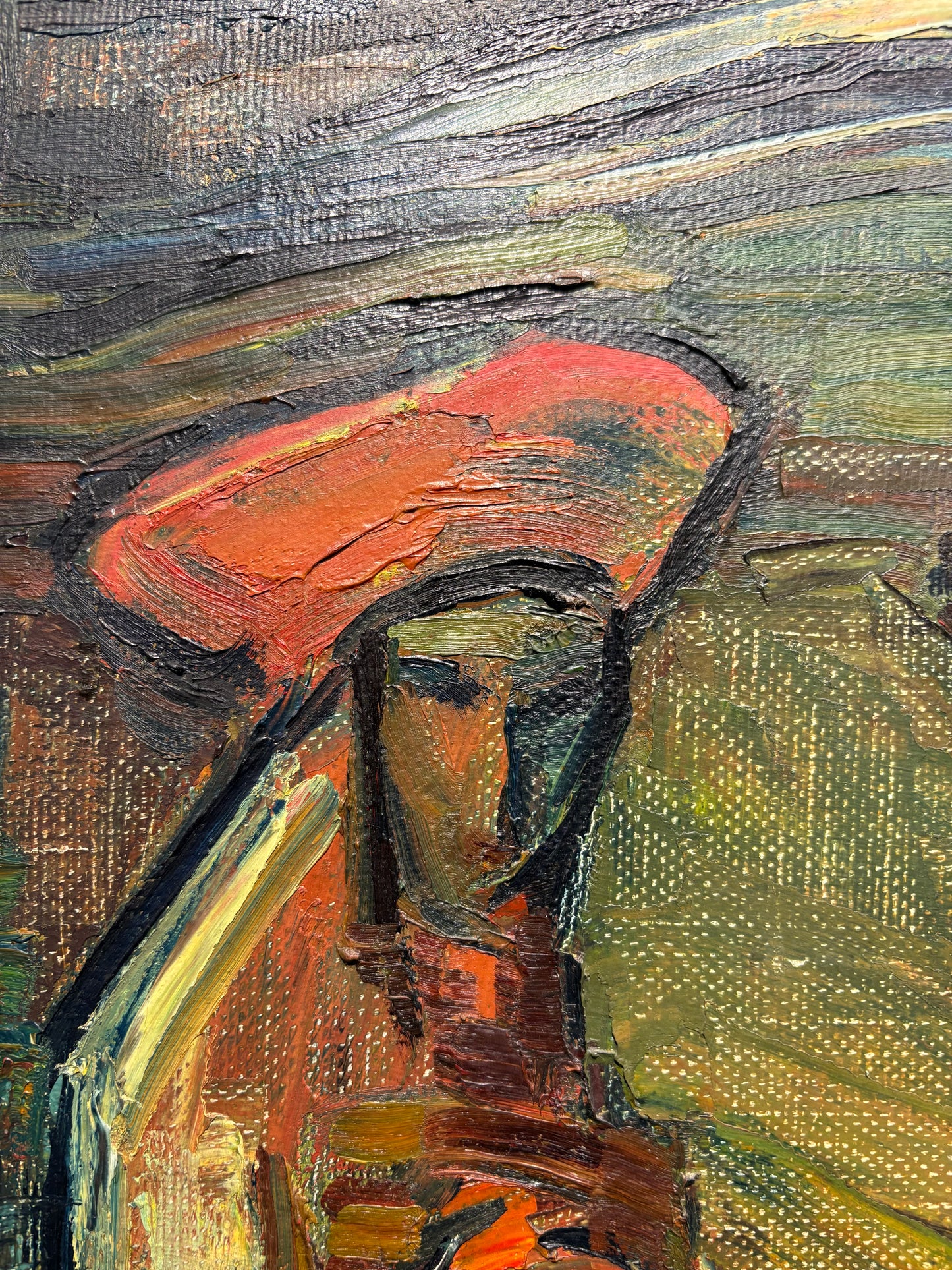 Jonas Rimša | Pachamamos šviesa | Aliejus, drobė, 94x84 (116,5x106,5)