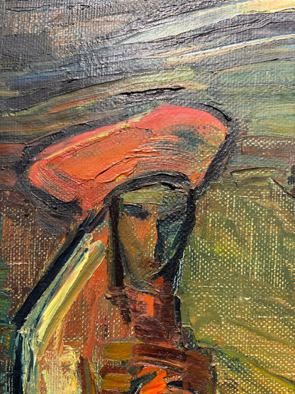 Jonas Rimša | Pachamamos šviesa | Aliejus, drobė, 94x84 (116,5x106,5)