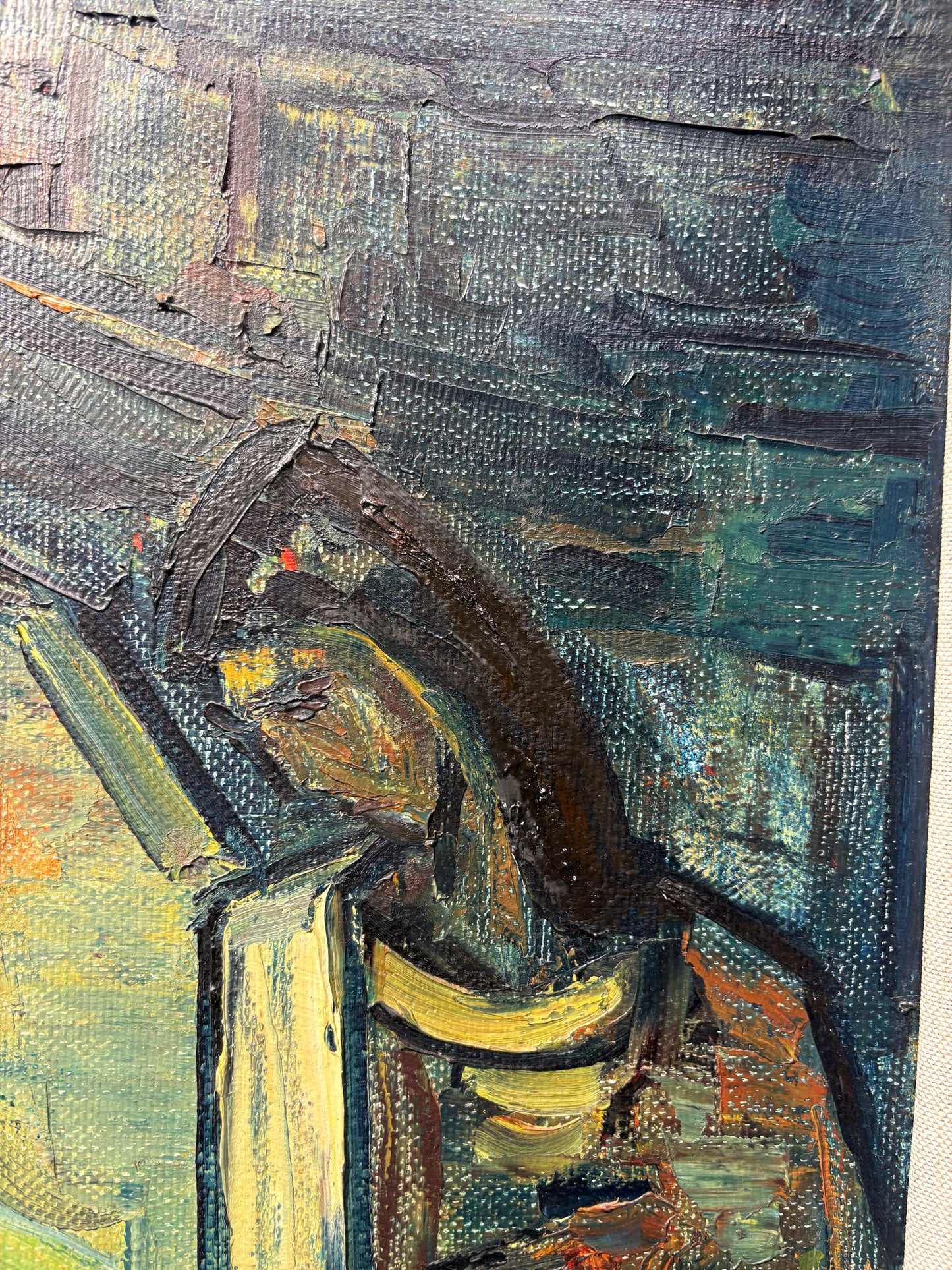 Jonas Rimša | Pachamamos šviesa | Aliejus, drobė, 94x84 (116,5x106,5)