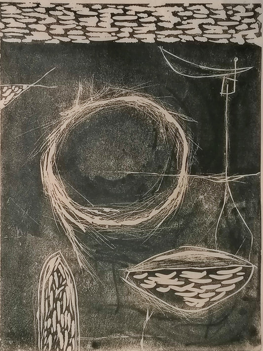 Henry Šalkauskas | Composition | Paper, linocut, 47.5x36 (69x56)