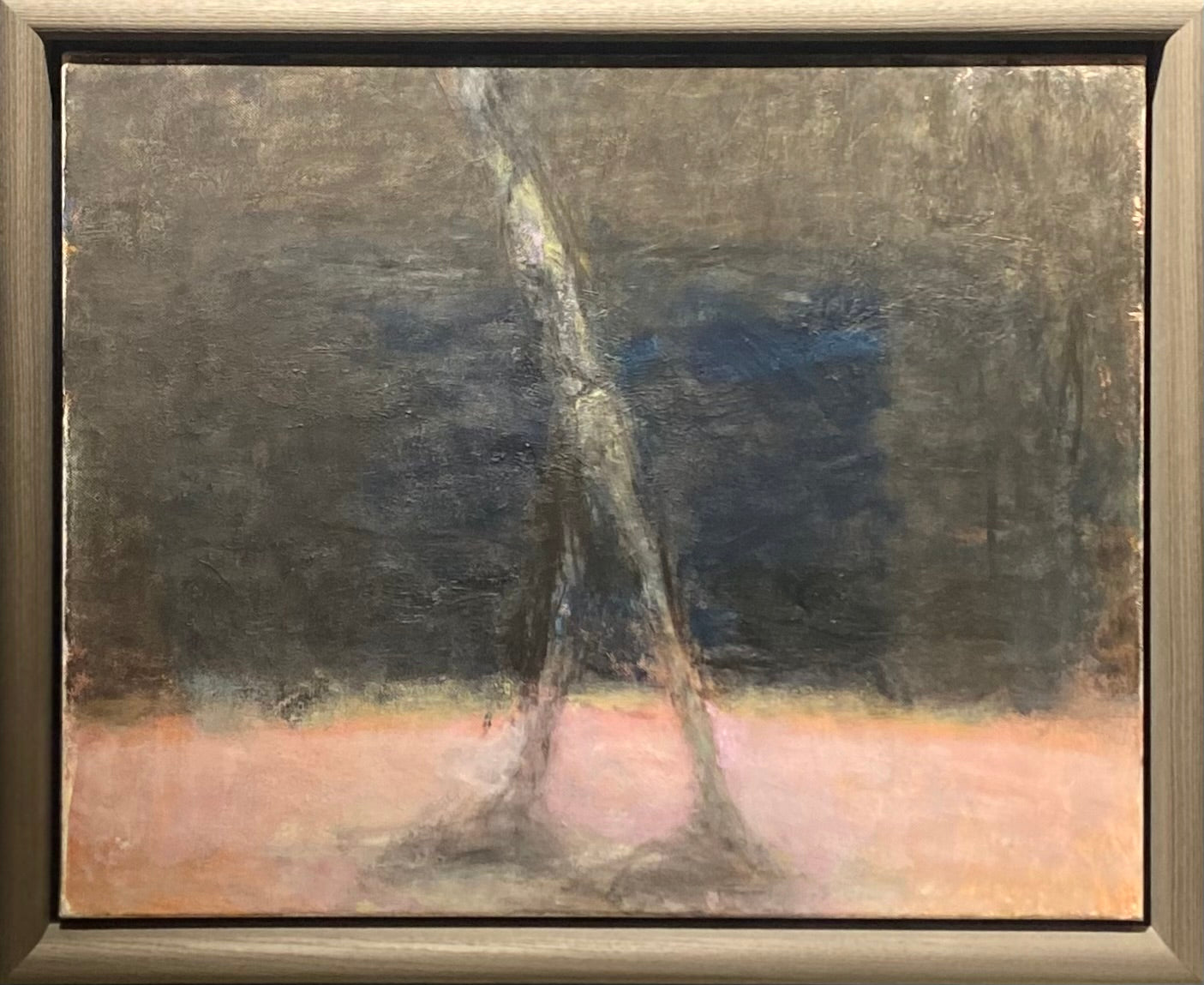 Viačeslavas Jevdokimovas-Karmalita | Senas pianinas ir A. Giacometti skulptūra, 2022 | Drobė, aliejus, 40x50 (46x56)