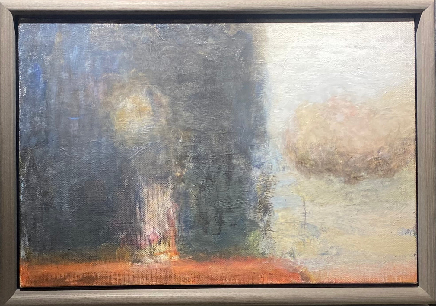 Viačeslavas Jevdokimovas-Karmalita | Raudonas pianinas ir figūros, 2022 | Drobė, aliejus, 40x60 (46x66)