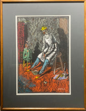 Load image into Gallery viewer, Vytautas Kasiulis&lt;br&gt;Buitinė scena, ~1950 m.&lt;br&gt;Pastelė, popierius, 65x43 (68x53)