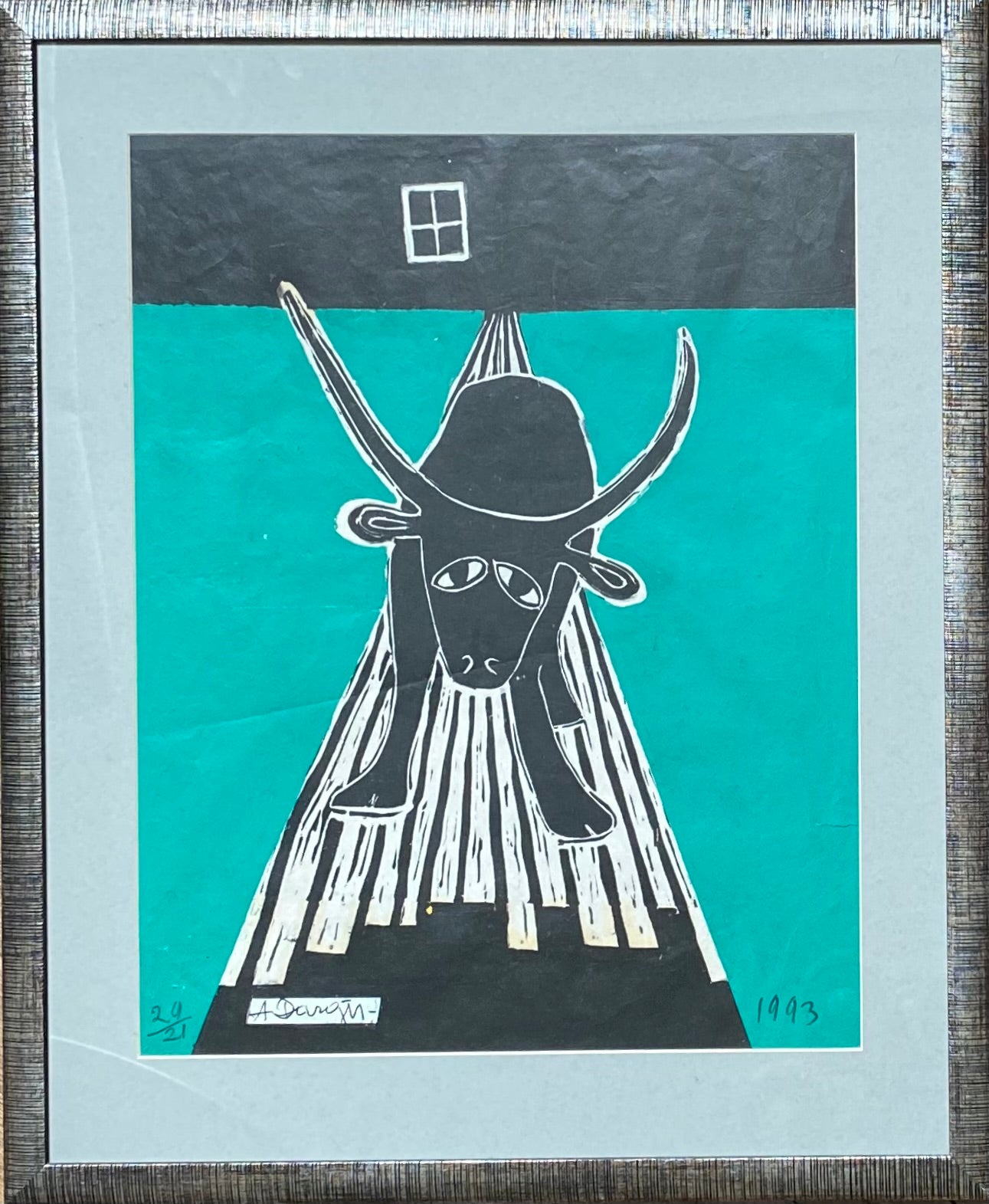 Alfonsas Dargis | Holiday, 1993 | woodcut, 58x46 (75x62)