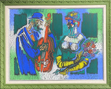 Load image into Gallery viewer, Vytautas Kasiulis&lt;br&gt;Muzikantas ir Moteris, XX a. 3-ias ketv.&lt;br&gt;Pastelė, popierius, 50x65 (61x76)