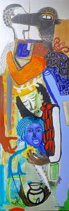 William Bakaïmo (Kamerūnas)<br>True Love, 2023<br>Mišri technika, drobė, 150x50