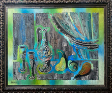Load image into Gallery viewer, Vytautas Kasiulis&lt;br&gt;Natiurmortas su kriaušėmis&lt;br&gt;Aliejus, drobė, 64x80 (78x93)