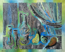 Load image into Gallery viewer, Vytautas Kasiulis&lt;br&gt;Natiurmortas su kriaušėmis&lt;br&gt;Aliejus, drobė, 64x80 (78x93)