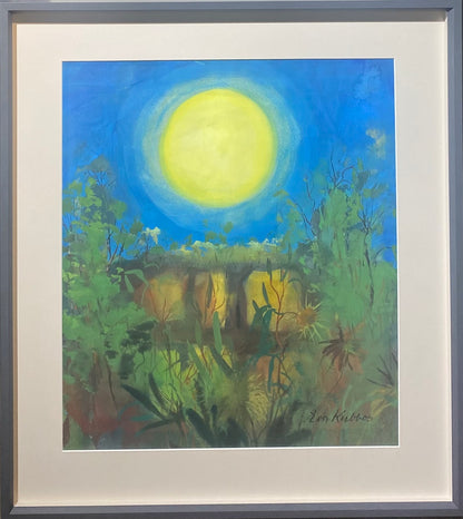 Eva Kubbos | Early Sun | Watercolor, paper, 59x51 (78x70)
