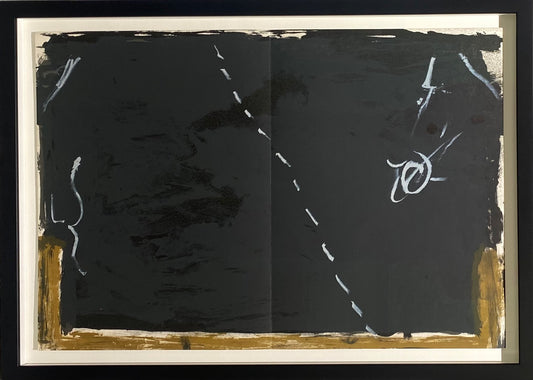 Antoni Tàpies (Ispanija) | Noir et ocre, 1967 | Litografija, 38x56 (45x63)